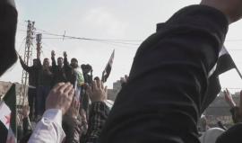 #شاهد| مظاهرة في مدينة #معرة_النعمان بريف #إدلب .. "لا حــل إلا بـرحيل الأســد"