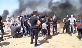 #مباشر من فعاليات #مليونية_القدس على الحدود الشرقية لمدينة خانيونس