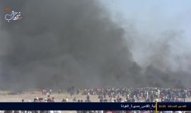 #مباشر فعاليات #مليونية_القدس على طول الحدود الشرقية لقطاع غزة