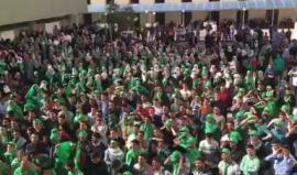 ردة فعل طلبة الكتلة الإسلامية في جامعة النجاح بنابلس بعد إعلان نتائج انتخابات