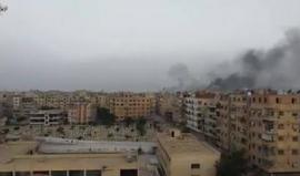 #شاهد أكثر من 215 غارة جوية شنها الطيران الحربي الروسي والسوري على أحياء التضامن ومخيم اليرموك والحجر الأسود اليوم.