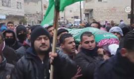 تشييع جثمان الشهيدة مجد الخضور في بلدة بني نعيم بالخليل