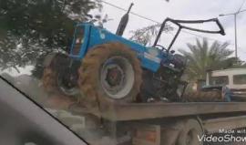 #فيديو الجرار الزراعي الذي انفجر به جسم مشبوه في بيت حانون شمال قطاع غزة صباح اليوم وأصيب سائقه بجراح طفيفة