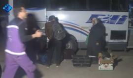 #شاهد وصول الدفعة الأخيرة فجر اليوم من مهجري حي برزة الى قلعة المضيق بريف حماه