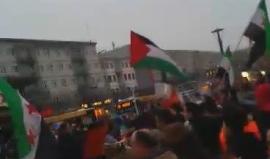 #شاهد مظاهرة في مدينة "ماينز" الألمانية رفضًا لما يحدث في حلب من جرائم