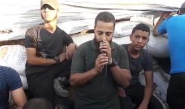 #مباشر| فقرة نشيد من المواجهات المندلعة شرق مخيم البريج. 
تصوير | سامي مصران