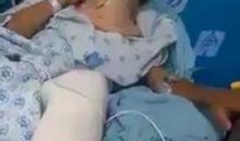 #شاهد الطفلة الجريحة دينا الجعبري التي دهستها مستوطنة في الخليل يوم أمس.