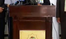 مؤتمر صحفي لرئيس المجلس التشريعي بالإنابة د. أحمد بحر حول قطع سلطة رام الله رواتب نواب الضفة الغربية