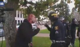 #شاهد صدامات واشتباكات بين مؤيدي ومعارضي دونالد ترامب في عدة ولايات أمريكية