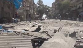 #شاهد| ضحايا جراء القصف الروسي على حي طريق الباب في #حلب