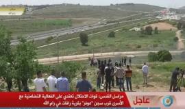 #شاهد #مباشر مواجهات مع قوات الاحتلال أمام سجن " عوفر " غرب رام الله بعد قمع مسيرة تضامن مع الاسرى المضربين .