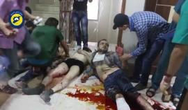 مشاهد مروعة من القصف على حي صلاح الدين في #حلب 
(يحتوي على مشاهد قاسية)