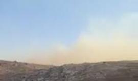 اشتعال للحرائق قبل قليل في أحراش بيت لقيا غرب رام الله .