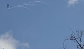 #شاهد .. قصف بالطيران الحربي على منطقة منيان غرب #حلب قبل قليل .