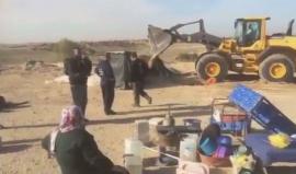 #شاهد جرافات الاحتلال تهدم للمرة الـ 108 قرية العراقيب في النقب المحتل