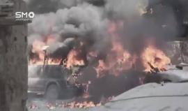 توثيق قصف النظام مدينة دوما بريف دمشق بقنابل