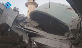 هذا ما فعلته الطائرات الروسية بالجامع الكبير في مدينة #عندان بريف #حلب الشمالي