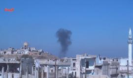 ضحايا جراء قصف الطائرات الحربية على مدينة #تلبيسة بريف #حمص الشمالي