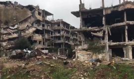 شاهد في 9 ثوان.. مدينة حمص المدمرة !