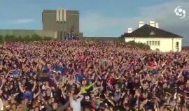 استقبال شعبي تاريخي في ايسلندا بعد إنجاز وصول المنتخب الى ربع النهائي في يورو 2016