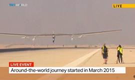 #شاهد لحظة وصول  "سولار امبالس2" التي تعمل بالطاقة الشمسسية الى مطار القاهرة صباح اليوم قادمة من إسبانيا بعد رحلة دامت يومين