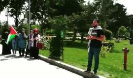 #فيديو طلبة جامعة "صباح الدين زعيم" في اسطنبول ينظمون وقفة نصرة لغزة والقدس