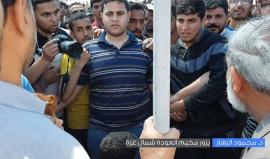 ماذا قال والد الشهداء د. محمود الزهار خلال زيارته مخيم العودة شمال غزة .