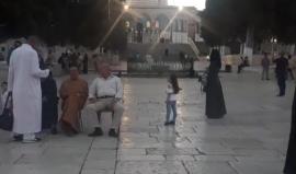 #مباشر .. رفع آذان المغرب من باحات المسجد الأقصى المبارك