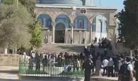 #شاهد توتر مستمر يسود المسجد الأقصى المبارك منذ ساعات الصباح