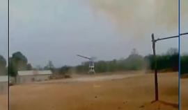 #شاهد لحظة تحطم طائرة مروحية تقل جنود كوماندوز في بولاية "تشهاتيسجاره" شرق الهند