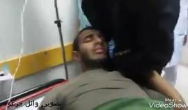 #شاهد.. شاب أصيب برصاص الاحتلال في #غزة.. وهذا ما ردده !