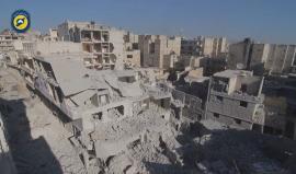 مشاهد للقصف على حي المعادي في #حلب المحاصرة