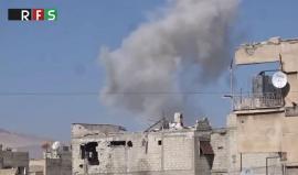 قصف صاروخي لقوات #الأسد يستهدف أحياء #دمشق الشرقية