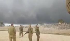 #شاهد غيوم مخيفة في هضبة الجولان.. وجنود الاحتلال يترقبون