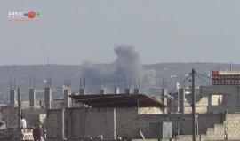 #ريف_حمص_الشمالي: الطيران الحربي يستهدف تلدو وعقرب بالصواريخ الفراغية