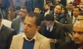 جانب من ندوة بعنوان "تجديد الخطاب الديني لدعم القضية الفلسطينية" في العين السخنة بمصر، بحضور وفد شبابي فلسطيني من قطاع غزة