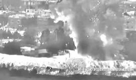 مشاهد نشرها جيش الاحتلال للغارات الجوية على مواقع المقاومة في #غزة