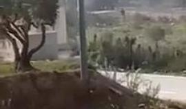 #شاهد مواجهات بين شبان فلسطينيين وقوات الاحتلال بعد محاولة المستوطنين اقتحام مدرسة قرية بورين جنوب نابلس اليوم.