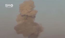 غارات جوية روسية على بلدة عين ترما بالغوطة الشرقية في ريف دمشق