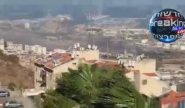 في هذه اللحظات .. النيران في تشتعل في حيفا المحتلة