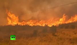 #شاهد إخلاء ثلاث قرى جراء حرائق الغابات في البرتغال