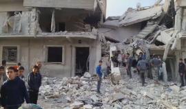 #شاهد إستشهاد 9 مدنيين وإصابة العشرات جراء قصف قوات النظام على حي الوعر بحمص