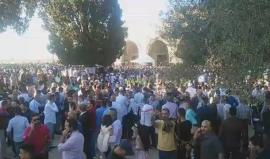 الاجواء الان من ساحات المسجد الاقصى المبارك 
تصوير بلال الطويل