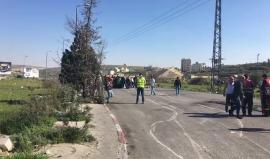 #مباشر إصابات خلال مواجهات بين الشبان وقوات الاحتلال على المدخل الشمالي لمدينة البيرة