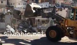 #فيديو الاحتلال يهدم غرفة مشيدة من الطوب والصفيح في حي بئر أيوب ببلدة سلوان بالقدس