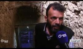 الأهالي يحفرون ملاجئ تحت منازلهم هربا من القصف في الغوطة الشرقية