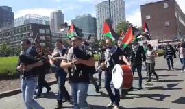 مظاهرة تضامنية في مدينة روتردام الهولندية ضمن فعاليات يوم النكبة الفلسطيني