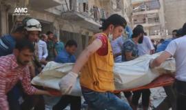 استشهاد أربعة مدنيين وإصابة 10 آخرين جراء غارة جوية لطائرات النظام الحربية على حي الشعار في #حلب 
مركز حلب الاعلامي