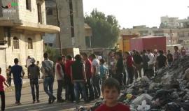 #حمص:  دخول قوافل المساعدات الإنسانية إلى الحي المحاصر المقدمة من اللجنة الدولية للصليب الأحمر