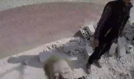 #الغوطة_الشرقية: انتشال طفلة من تحت الأنقاض جراء قصف قوات النظام المتواصل على #دوما